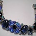 D&E aka Juliana Blue Cabachon and Leaves Bracelet ITEM NO: 15474