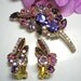 DeLizza and Elster aka Juliana Purple,Pink,Lilac Demi Parure Item 16112,