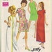 60s Simplicity Sewing Pattern Wrap Around Dress Three Armhole Easy to Sew Beach Cover Up Size Large