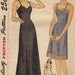 40s Simplicity Sewing Pattern Full Half Length Slip Lingerie Negligee Nightgown Underwear Bust 34