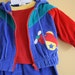 Sale - Vintage corduroy jacket shirt pants / primary colours / colour block baby / 3 to 6 months