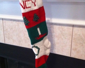 2017 Christmas -Personalized Hand Knitted Christmas Stocking