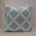 SALE 18" X 18" Bamboo Key West Powder blue, white designer fabric- decorative pillow cover-throw pillow-accent pillow
