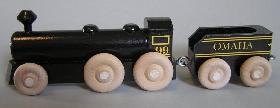 Black Big Boy Wooden Locomotive