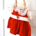 Vintage Red and White Doll Dress- Reserve for Amy