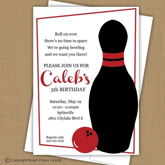 Bowling Invitation Wording 5