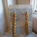 braided leather earring ... tan leather