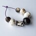 Ceramic beads, handmade in South Africa, black and white