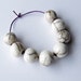 Raku beads, white ceramic beads