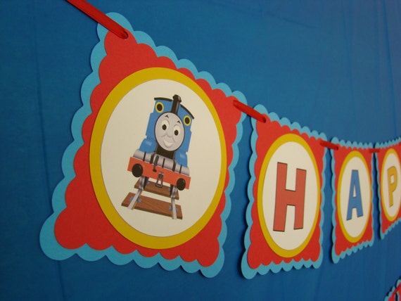 Items similar to Thomas the Train Happy Birthday Banner - FREE SHIPPING ...