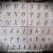 Wood Mounted Rubber Stamps Large Script Alphabet