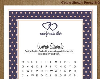 unique wedding word search related items etsy
