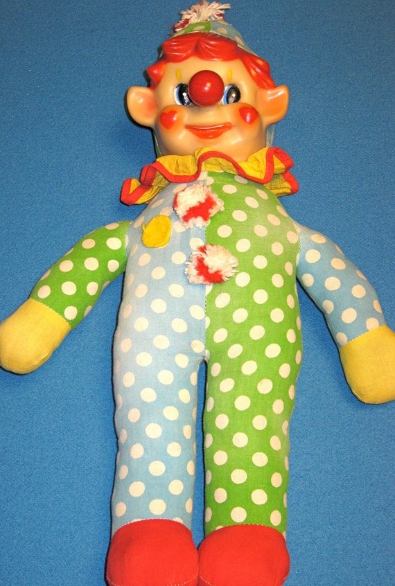 vintage wind up musical clown