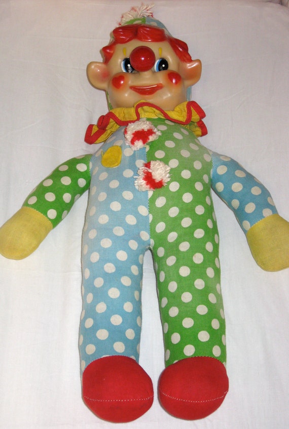 Vintage Clown with Wind up Musical Red Nose