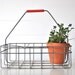 Industrial wire metal milk crate with handle