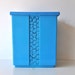 Retro bright blue wastebasket/laundry hamper