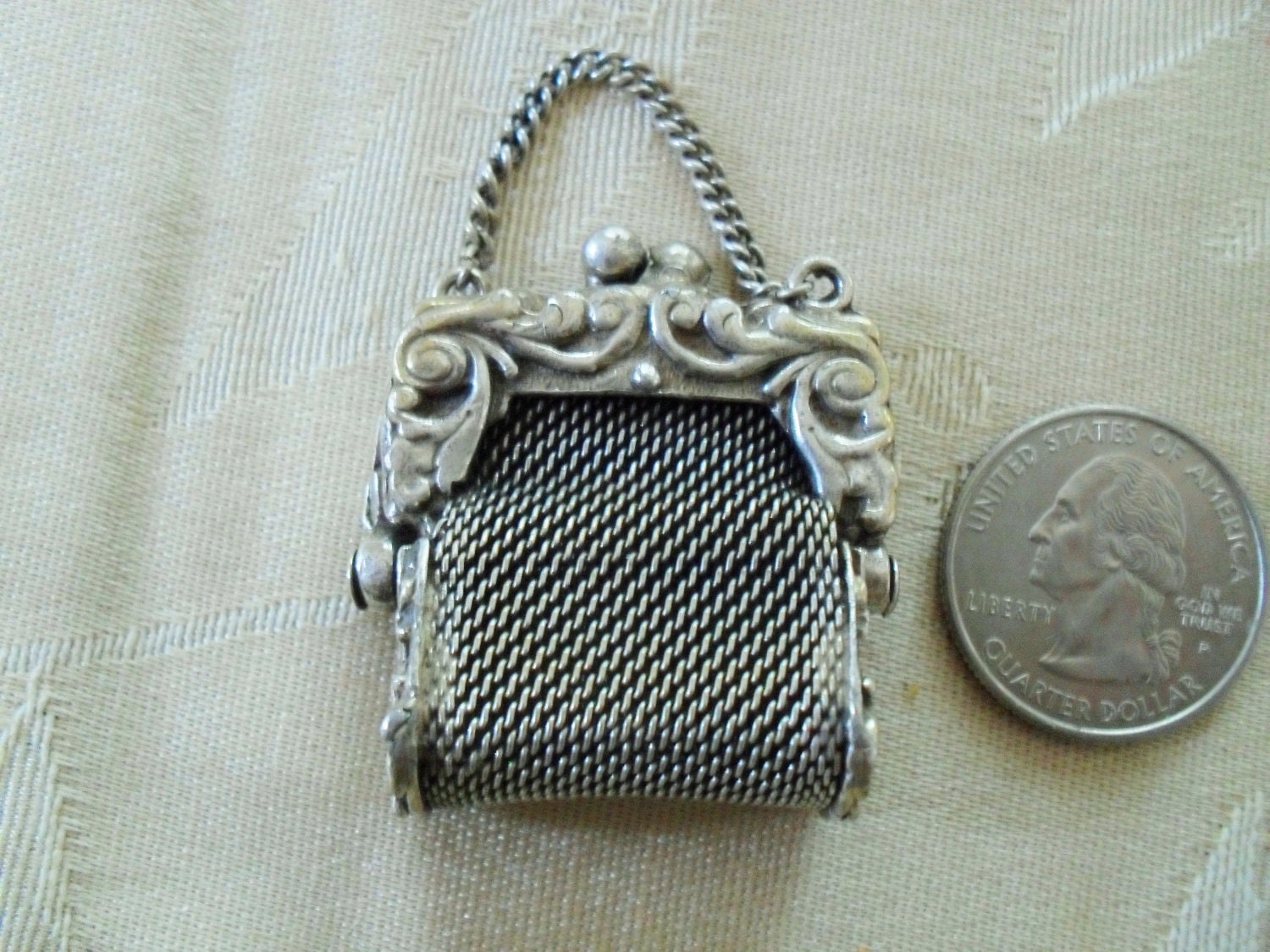 Antique 1920s Mesh Mini Coin Purse