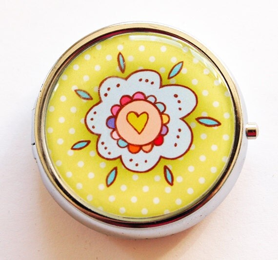 Flower Pill case Pill Case Pill Container Floral by