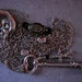 Skeleton Key Voodoo Doll Fleur de Lis Assemblage Necklace