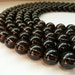 RESERVED for LINDA S - Round Smooth Smokey Quartz Bead - 12MM - 16 Inch Strand - 2 Strands