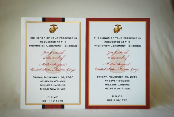 Usmc Retirement Invitations 8