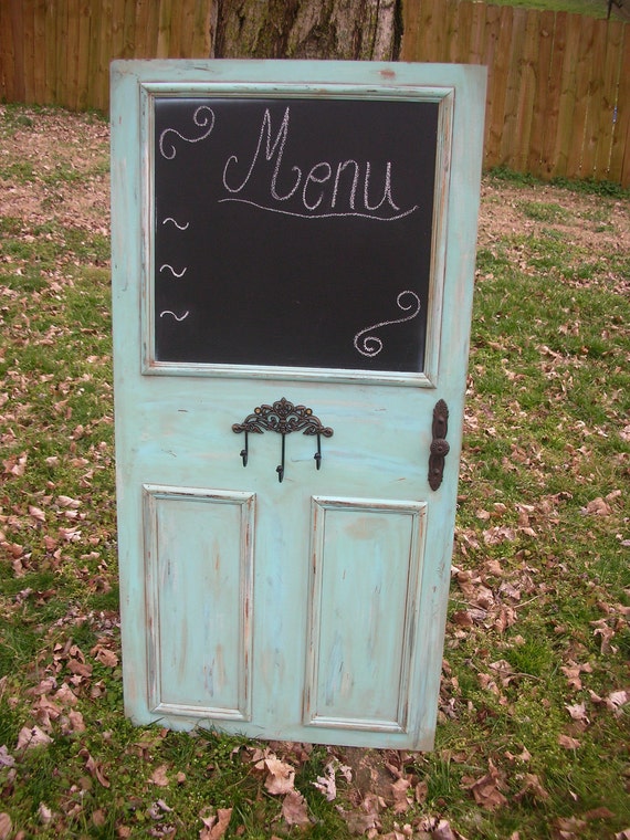 Items similar to Chalkboard Door, Wedding Sign, Decoration, Cafe Menu