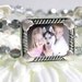 Picture frame bracelet, 3 Photo bracelet, gift for grandmom, Pet photos, Silver / Crystal Glass Stretchy Memory Keeper jewelry