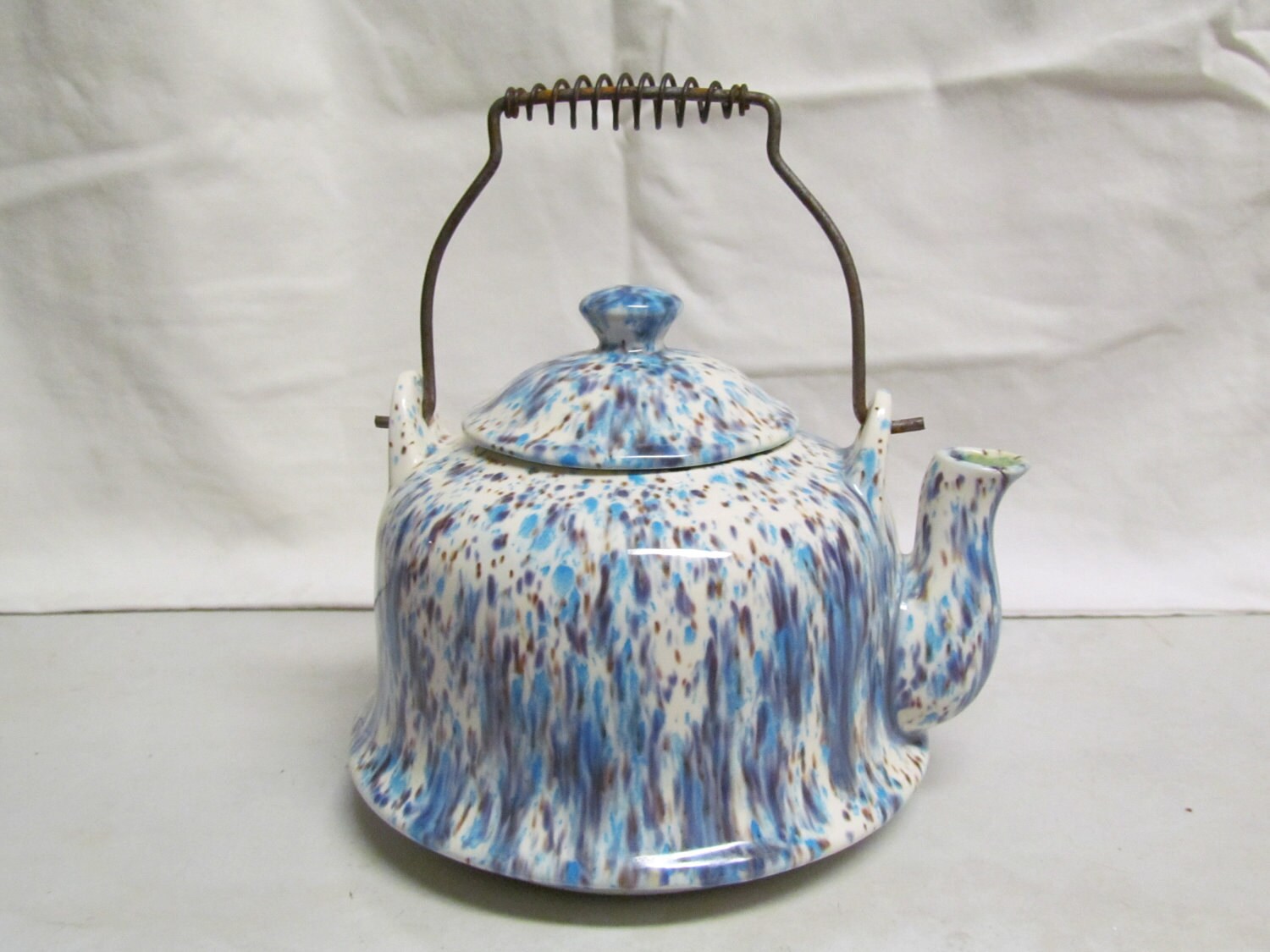 Vintage Ceramic Art Deco Tea Kettle