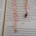 Pink Floral Ribbon Bookmark with Initial - RESERVED LISTING