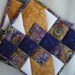 Purple, Gold and White Quilted Potholders - Set of 2