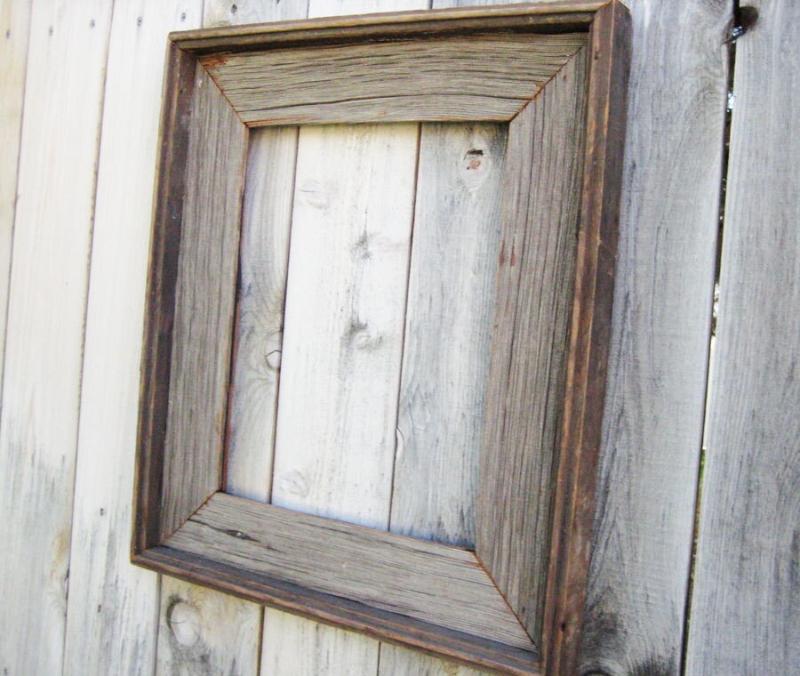 Rustic Reclaimed Wood Frame. Empty Wood Frame. Rustic Wood
