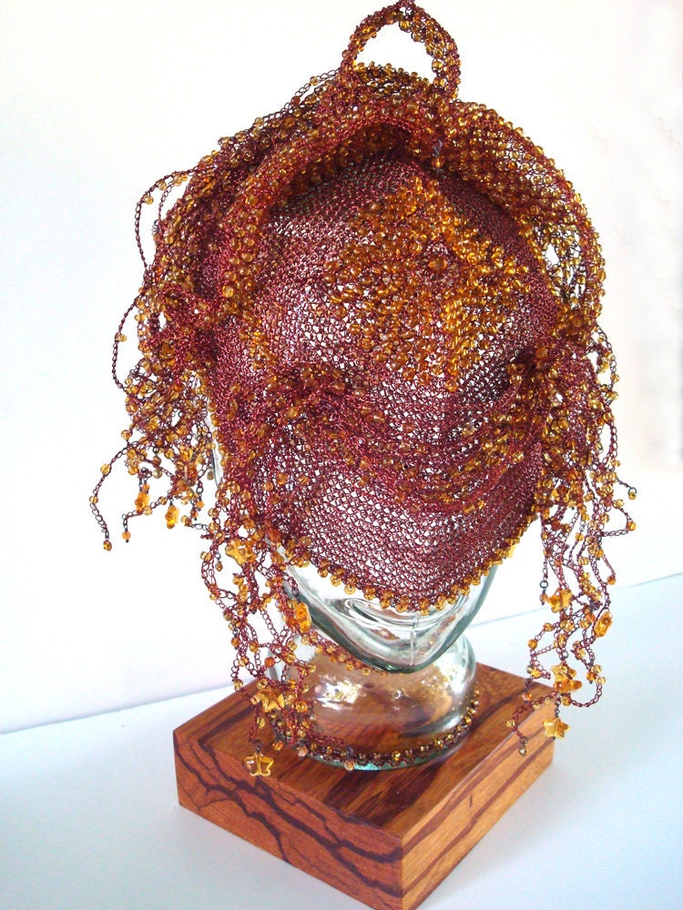 Crocheted Wire Mask Firefly Festival Mask