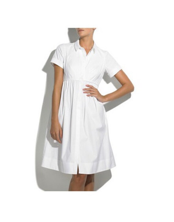 white shirt dress with writing