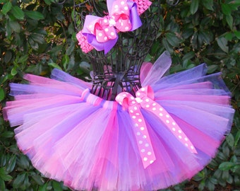 SALE-Baby Tutu Purple Pink Tutu 1st Birthday Tutu First Birthday Tutu Cake Smash Tutu Girls Tutu Set Newborn Infant Toddler Tutu Rapunzel