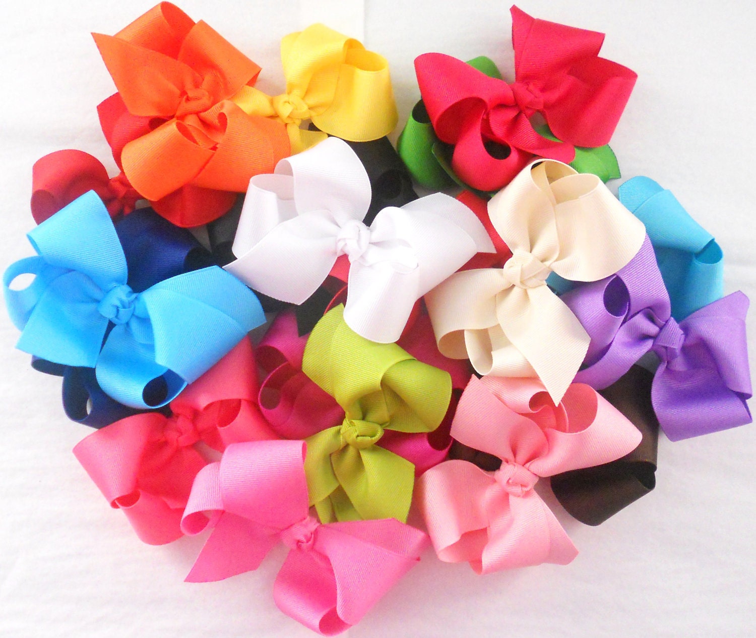 15 Boutique Hair Bow Set Back To School Bows Hair Clip Girls   Il Fullxfull.282470465 