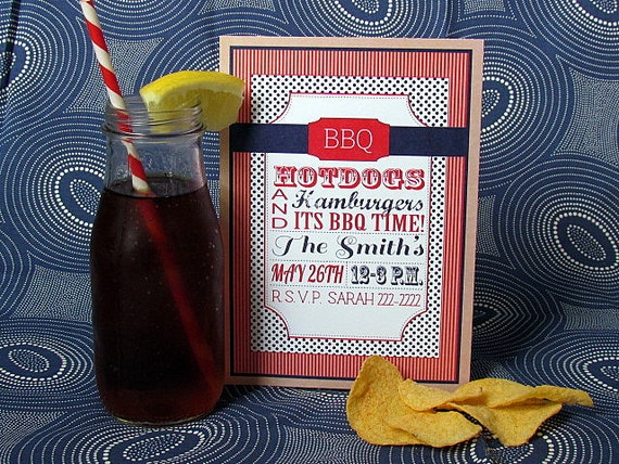 Printable 5X7 BBQ Invitation...by Party Like Paula Il_570xn