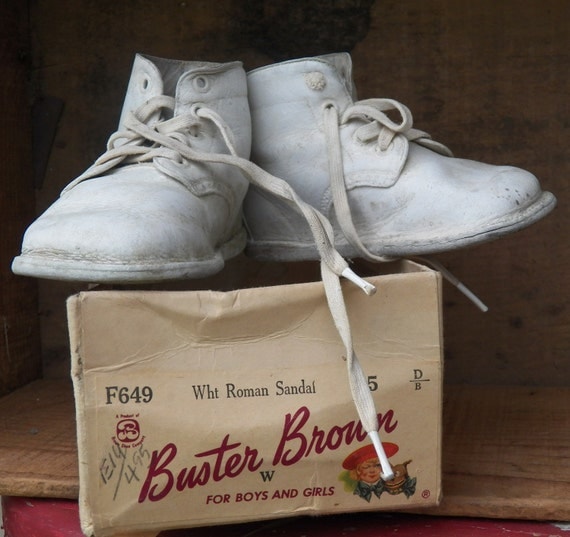 Items similar to Vintage Buster Brown Baby Shoes on Etsy