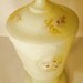 Fenton Custard Color Candy Dish With Flowers Signed