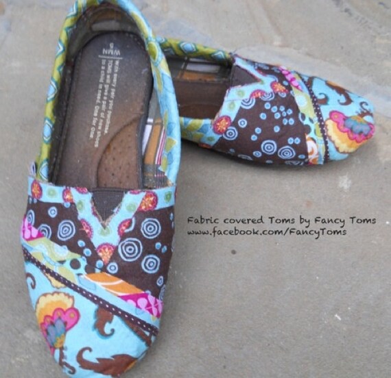 Items similar to Custom Toms Shoes Fabric covering to rejuvenate your