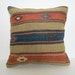 Vintage Turkish Handwoven Kilim Pillow Cover, 16x16 - delivered in 2-3 days with tracking number