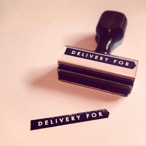 Items similar to DELIVERY FOR // Rubber Stamp on Etsy
