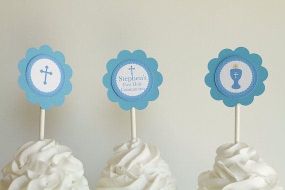 First Holy Communion Cupcake Toppers Il_570xn