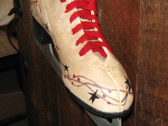 Primitive Hand-painted Ice Skates