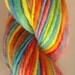 Always chasing rainbows. Handspun art yarn. Hand dyed and hand spun Pure Australian 21 micron merino.