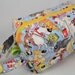 Knitting Boxy pouch, Sock Bag knitting bag or small project pouch. Unique metal zipper pull. Cute Dogs fabric