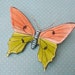 Darling Portuguese Pottery Hand Painted Butterfly to Hang on Wall