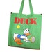 Vintage 70s 80s DISNEY Green Double-Sided Tennis Daffy Duck Souvenir Tote Bag