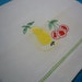 Vintage kitchen tea towel with embroidered fruit design for housewares, sewing, crafts, clothing, linen by MarlenesAttic