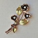 Stunning vintage 1945 Coro Copper and Gold Floral Brooch