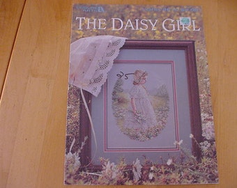 Vintage 1994, The Daisy Girl, Counted Cross Stitch Pattern, Leisure Arts 2616, Flowers, Little Girl